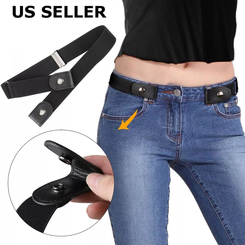 Buckle Free Elastic Invisible Waist Belt for Jeans No Bulge Hassle Men Women USA