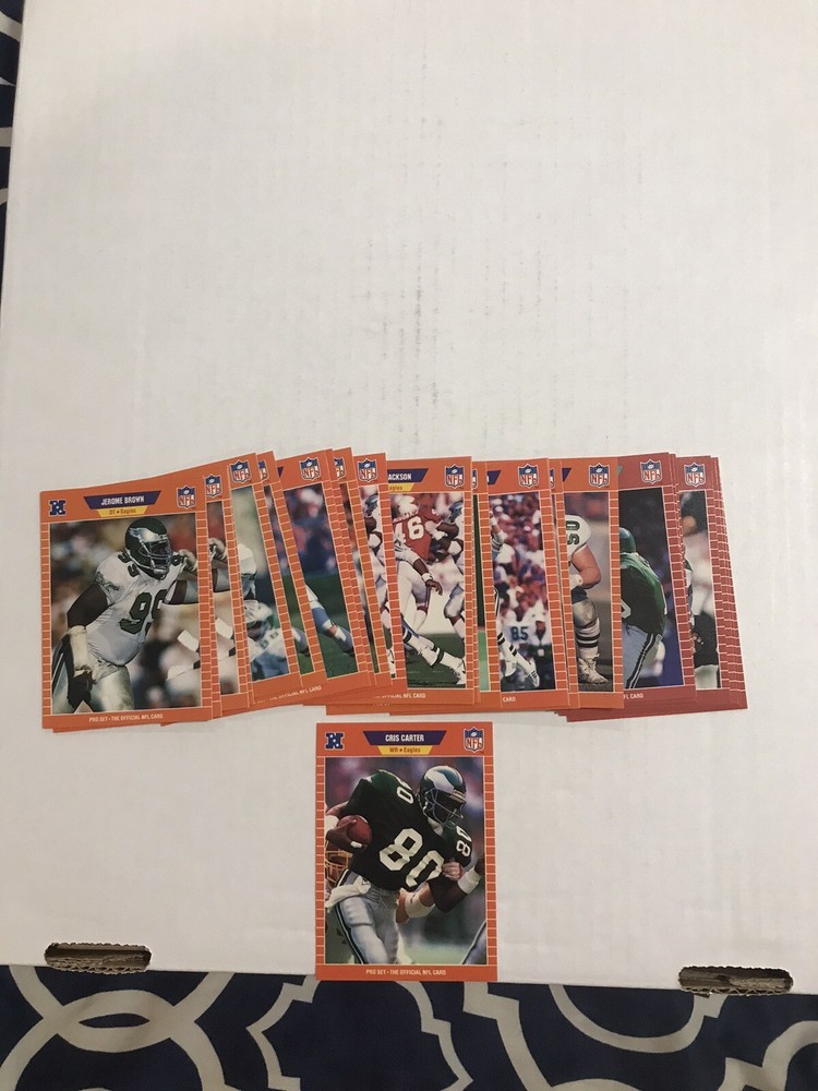 1989 Pro Set Football Series 1 Philadelphia Eagles Team Lot Of 28 Carter RC B
