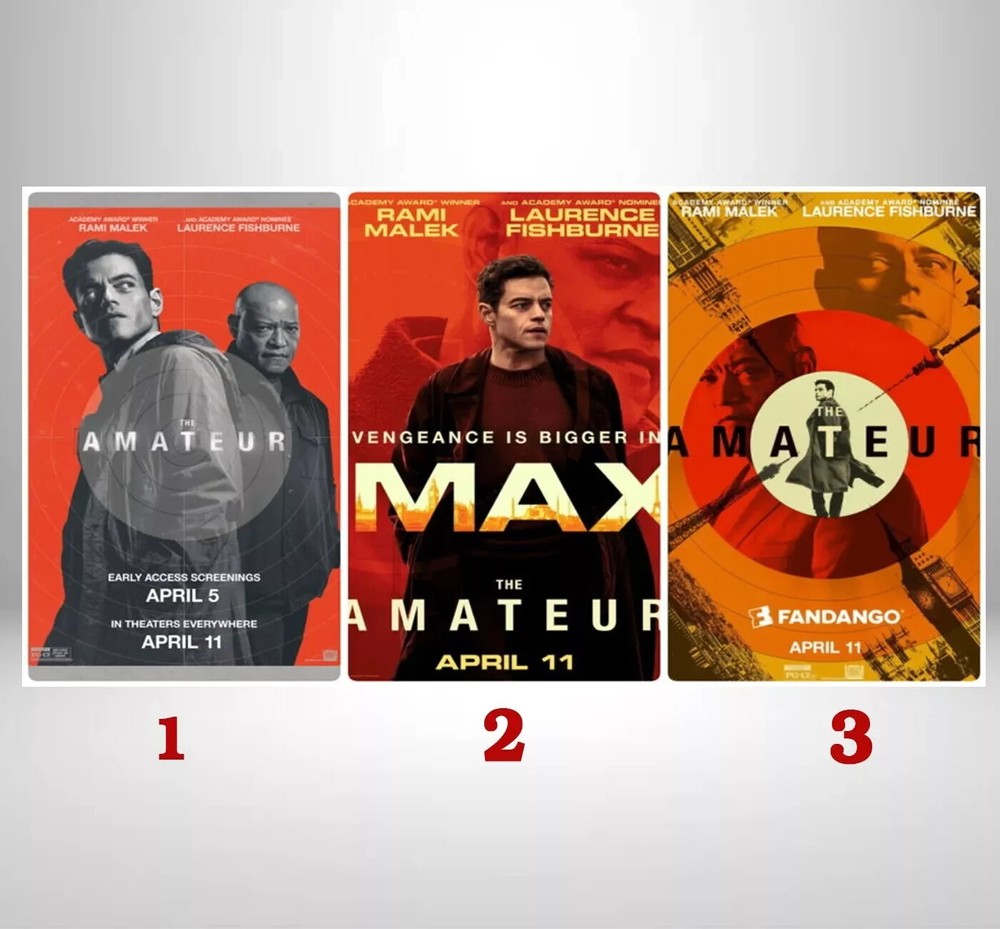 The Amateur 2025 Movie Poster Wall Art Featuring Rami Malek - Home Decor
