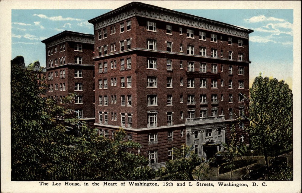 Lee House Washington DC 15th and L Streets ~ 1920s vintage postcard