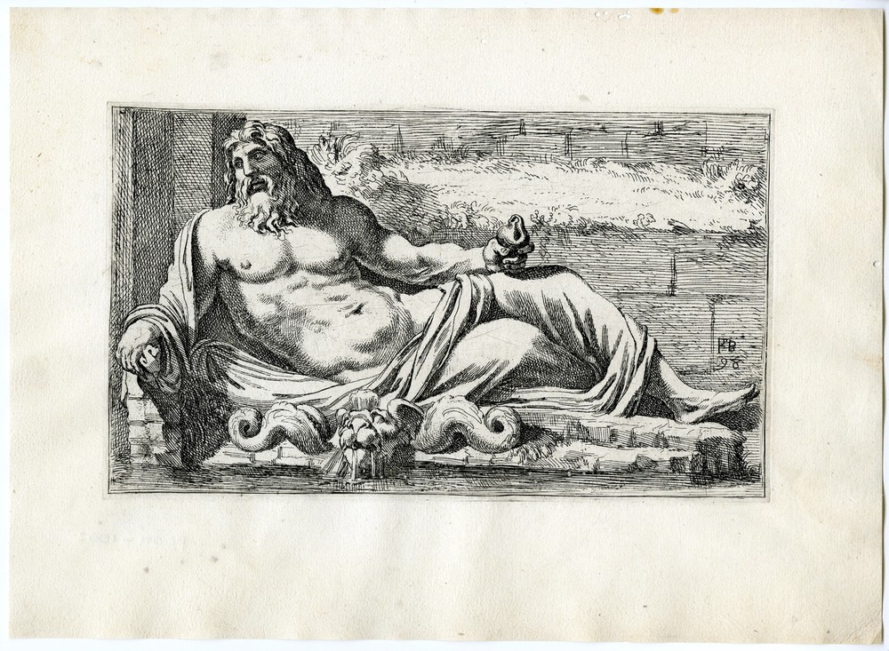 Roman Mythology Neptune Statue by Francois Perrier 1638