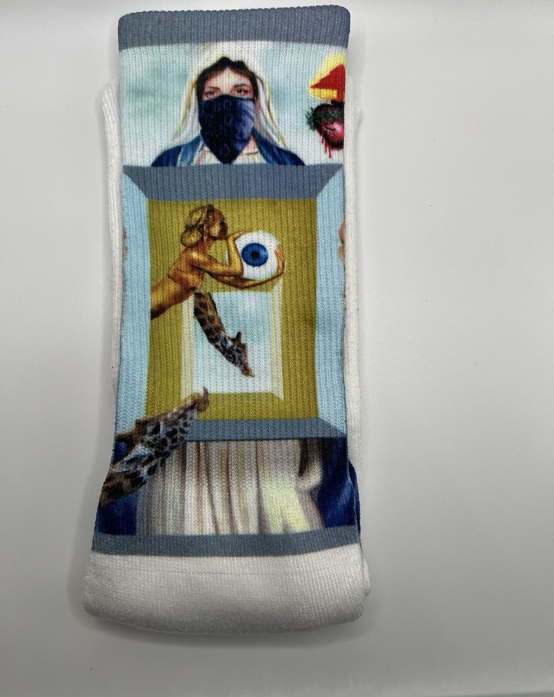 New Mid- Calf Men’s LRG Graphic High Fashion Multi Colored Abstract Tube Socks-image