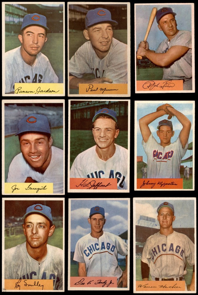 1954 Bowman Chicago Cubs Team Set 5 - EX 7128584