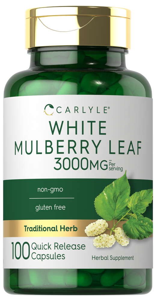 Mulberry Leaf Extract | 3000mg | 100 Capsules | Non-GMO | by Carlyle