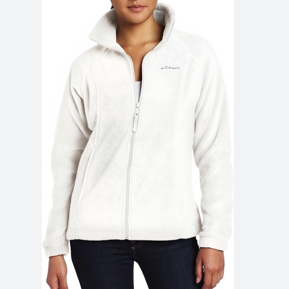 Columbia Women's Benton Springs Fleece Jacket - White, Small, Full Zip