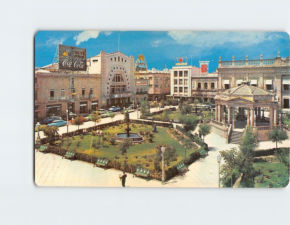 Postcard Southwest Corner of Hidalgo Garden San Luis Potosi Mexico