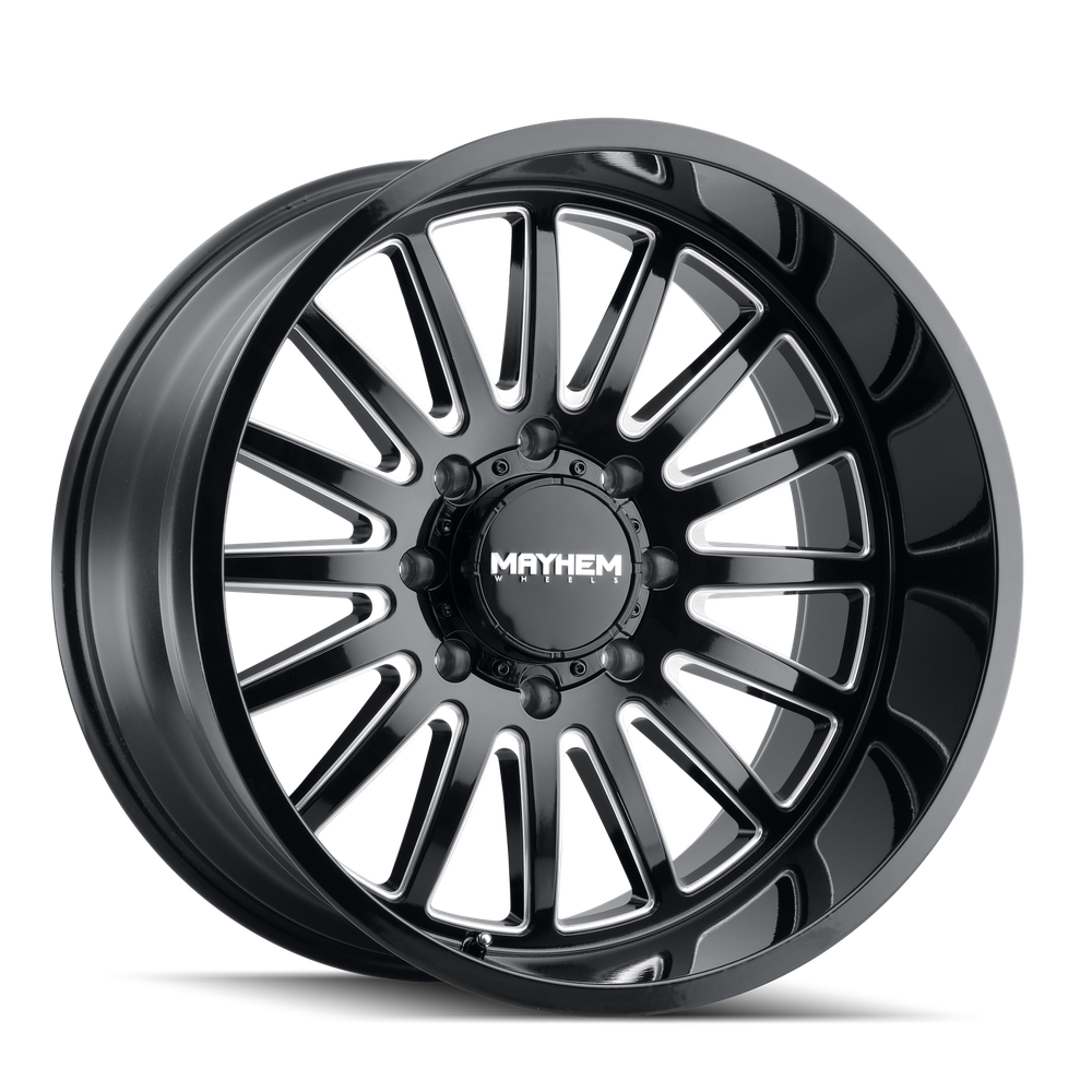 MAYHEM UTOPIA 8114 GLOSS BLACK MILLED 20X10 8-165.1 -19MM 125.2MM