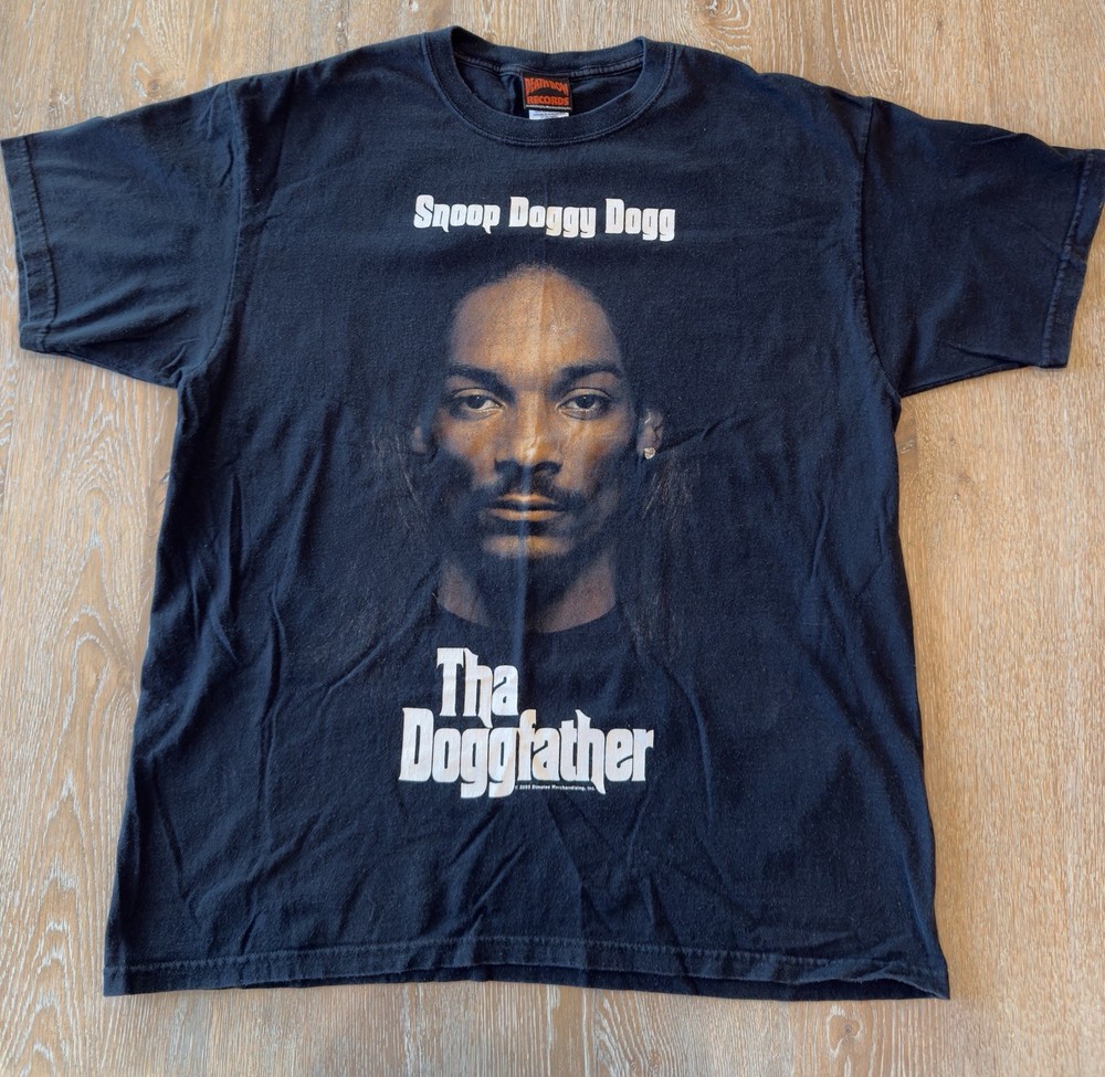 Vintage 2005 Snoop Dogg Tha Doggfather Big Face T Shirt XL Death Row Record MINT
