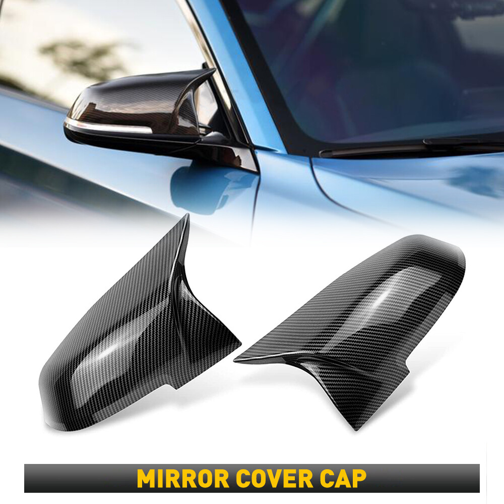 2x Carbon Fiber Side Mirror Cover Caps for BMW F30 F31 F20 320i 328i Series 3