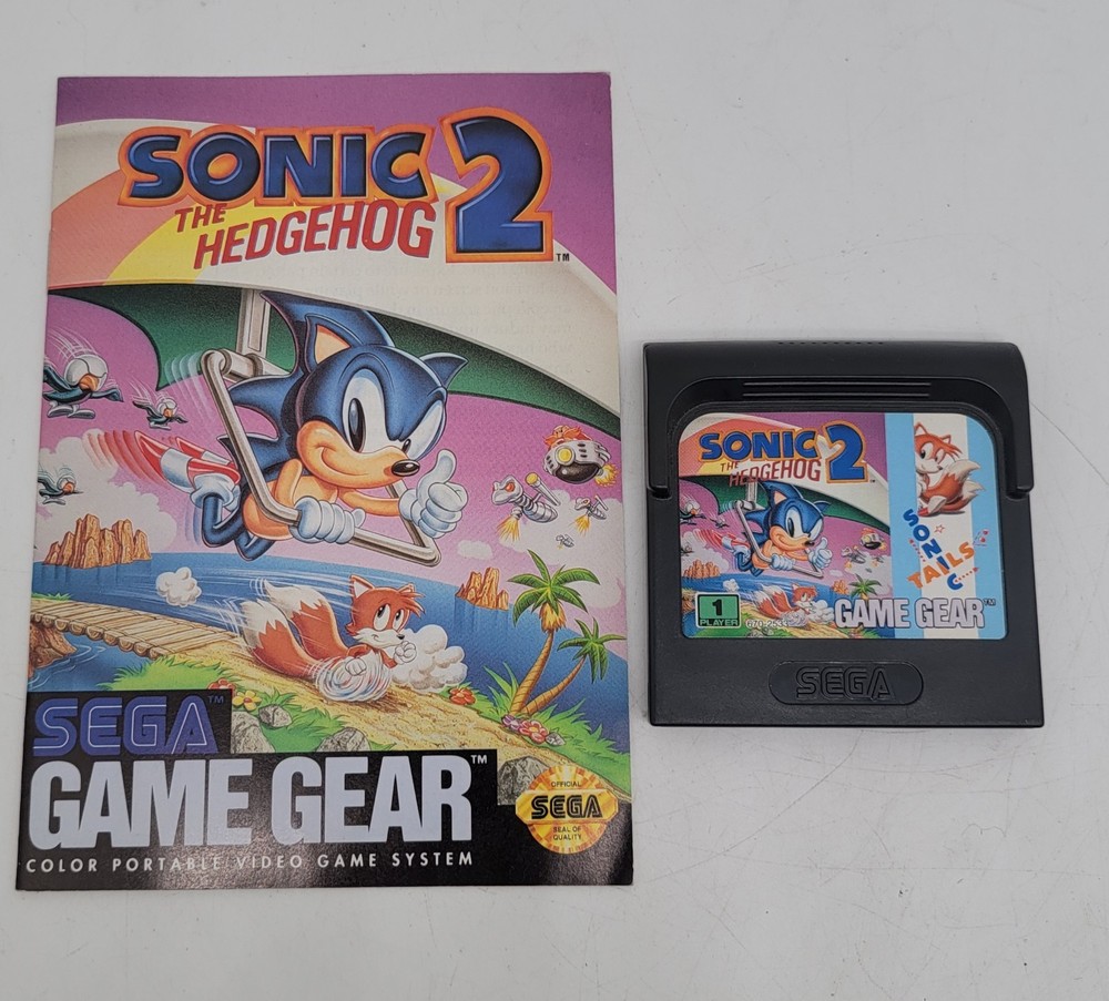 SEGA Game Gear: Sonic the Hedgehog 2 w/ Manual & Case - Authentic *TESTED