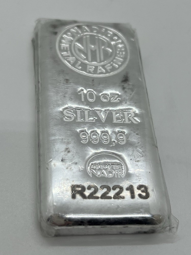 10 oz. Nadir Metal Rafineri Refinery Silver Bar - 999.9 Fine