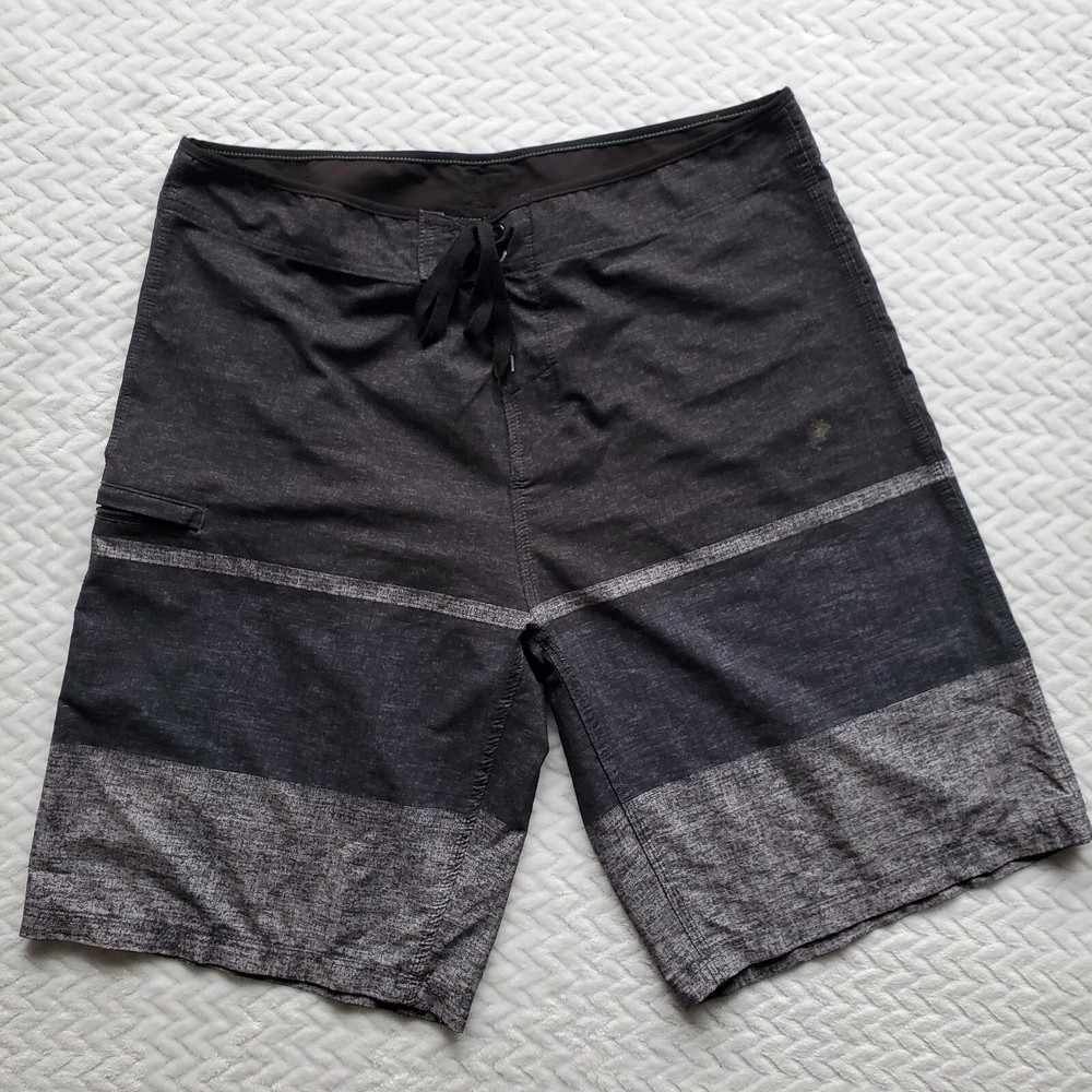 Burnside Black & Gray Swimshorts Size 38 Waist
