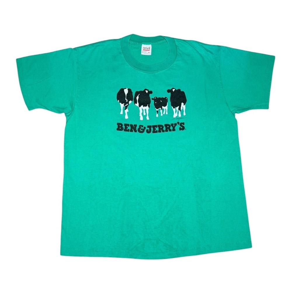 Vintage 90s Ben & Jerry's Ice Cream Vermonts Finest T-Shirt Size XL