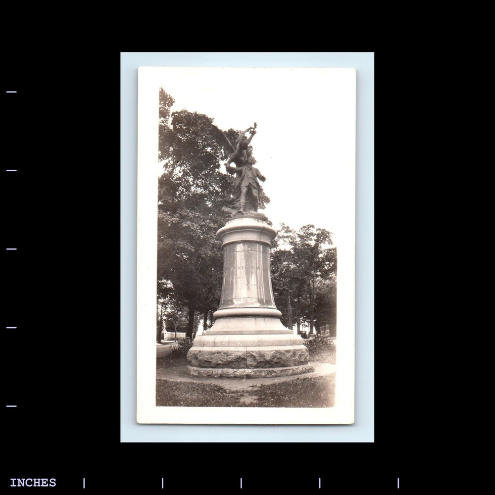 Old Vintage Photo Louis Joseph De Montcalm Statue Monument Quebec