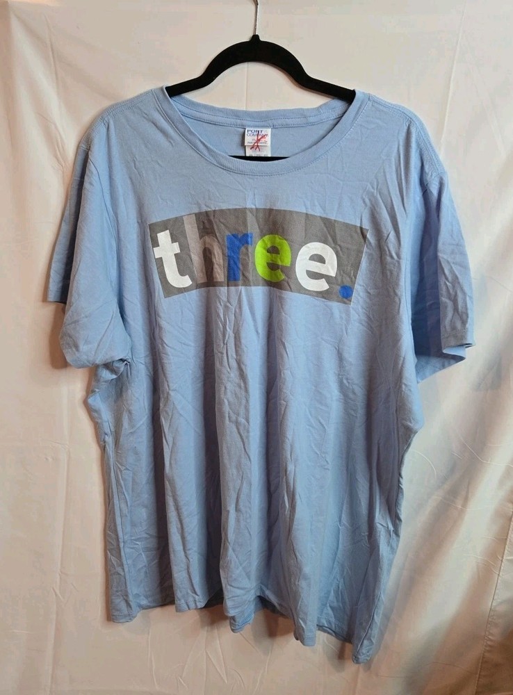 Men's Size 3XL Blue Graphic T-Shirt