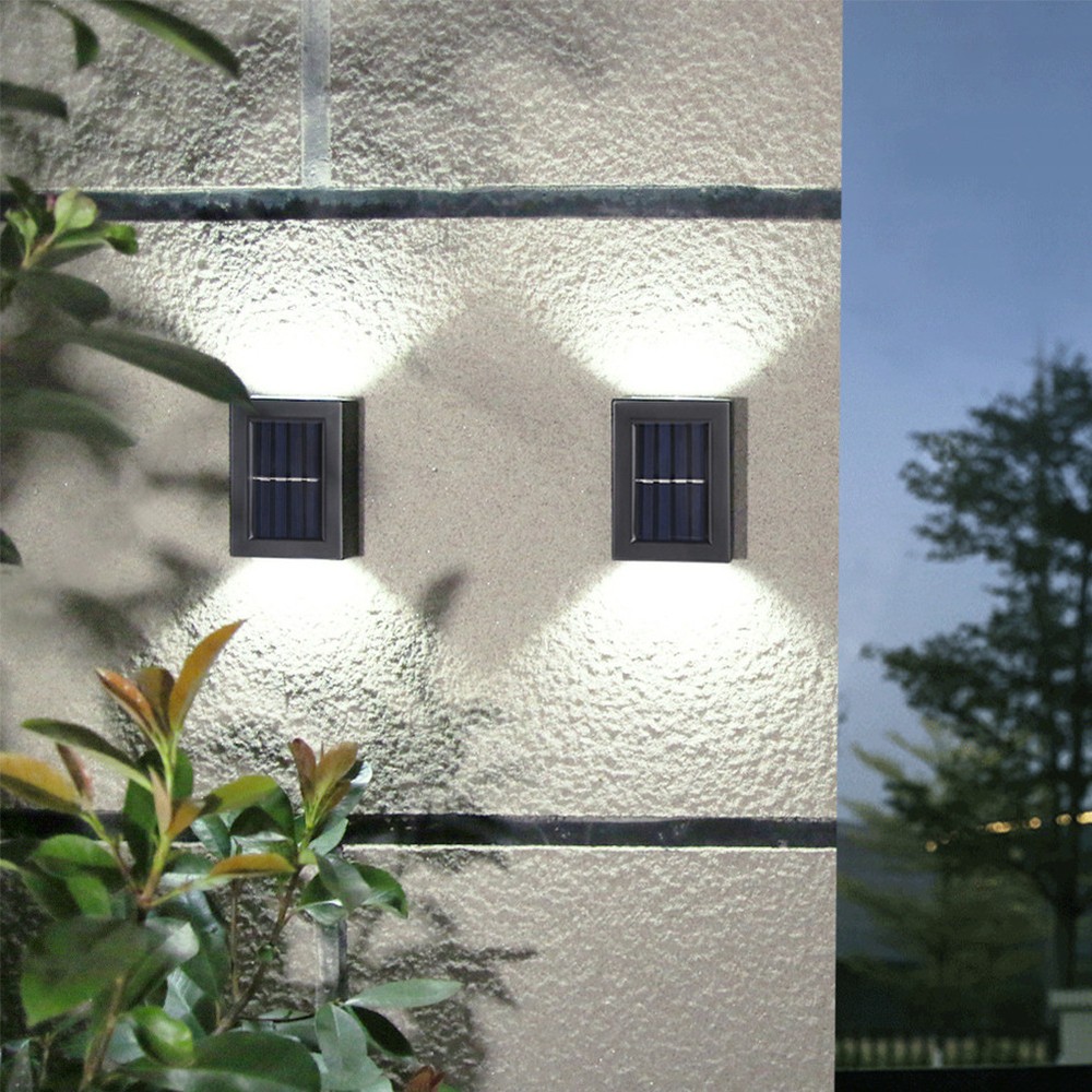 Solar Powered Outdoor Deck Lights for Garden Patio Pathway Stairs 2 Pack  