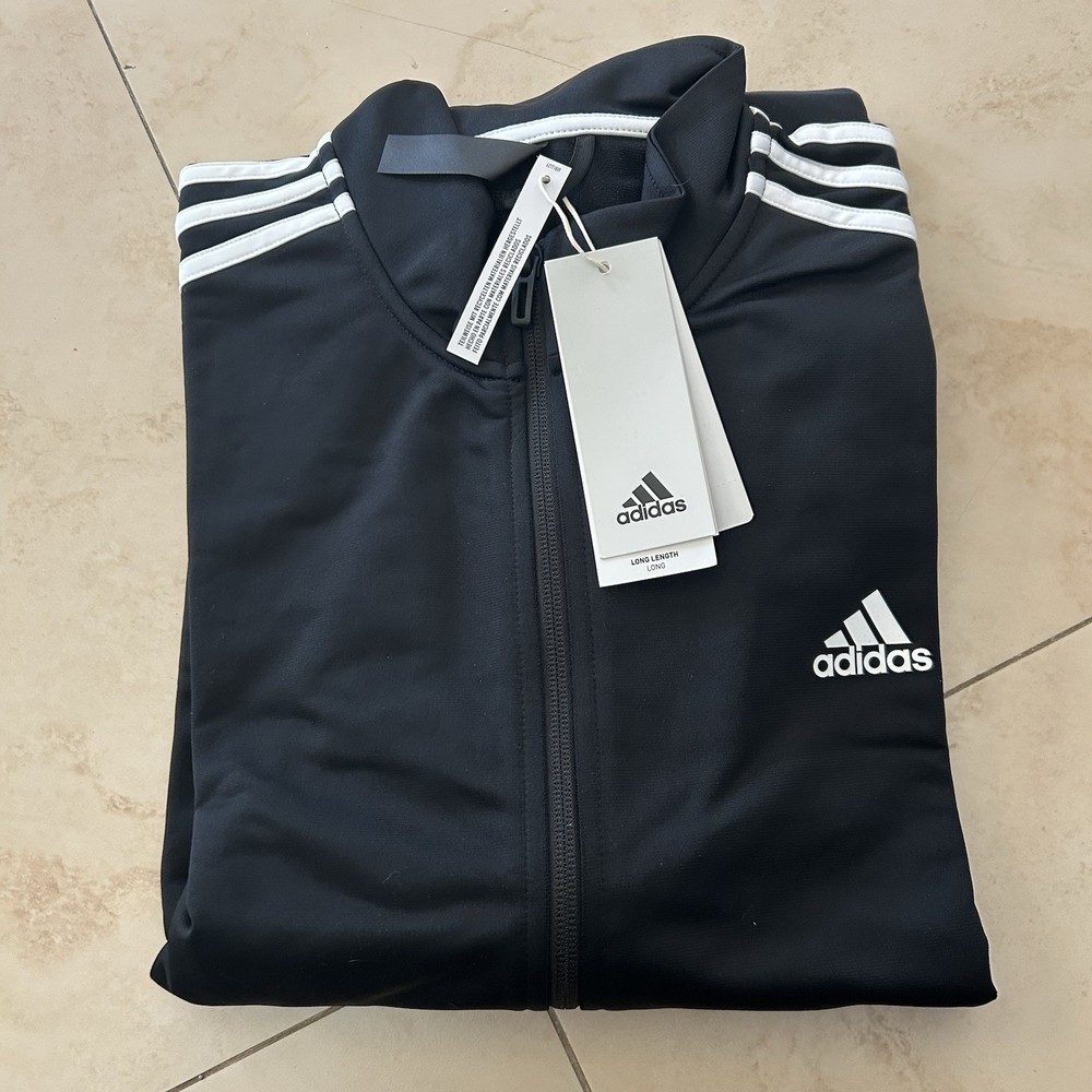 adidas men Essentials Warm-Up 3-Stripes Track Jacket Athletic Workout Casual