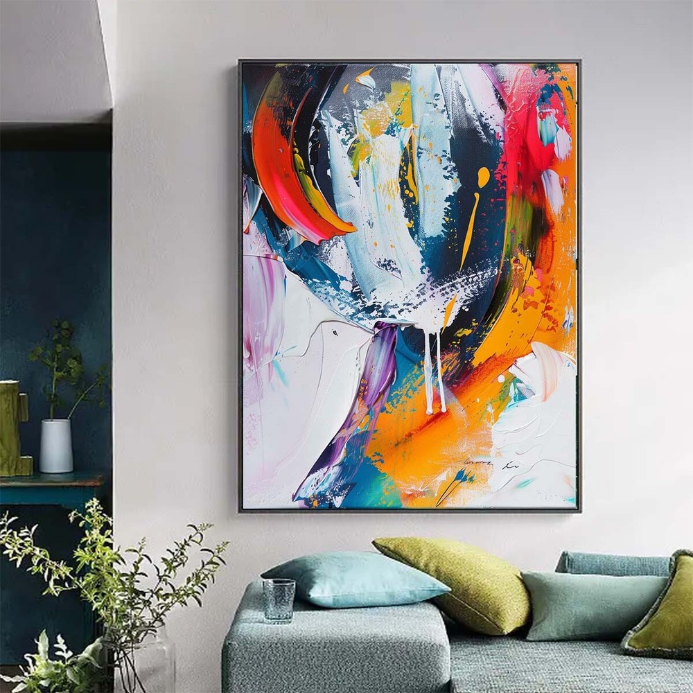 Original Living Room Art Canvas Art Modern Abstract Paintings Large Wall Art #04