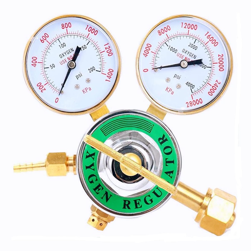 Oxygen Regulator Welding Gas Gauges Full Brass Heavy Duty Large Tank Cutting ...