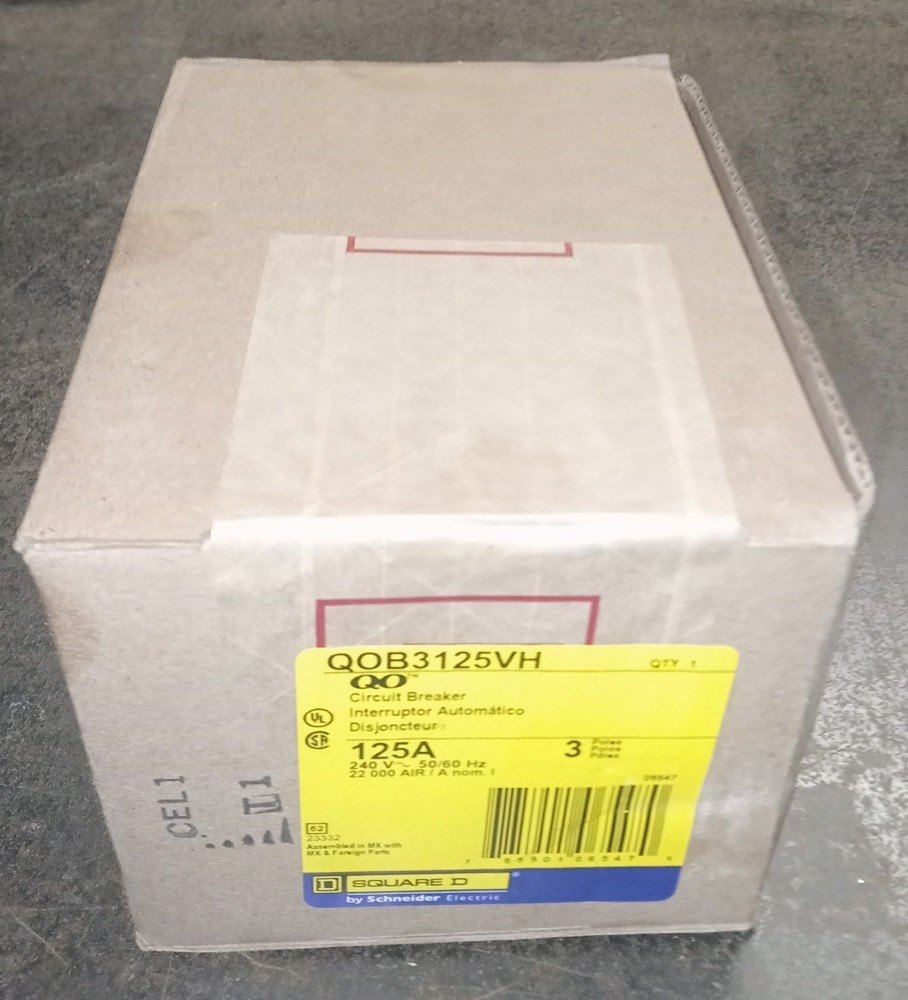 Square D QOB3125VH 3 Pole 240V Circuit Breaker