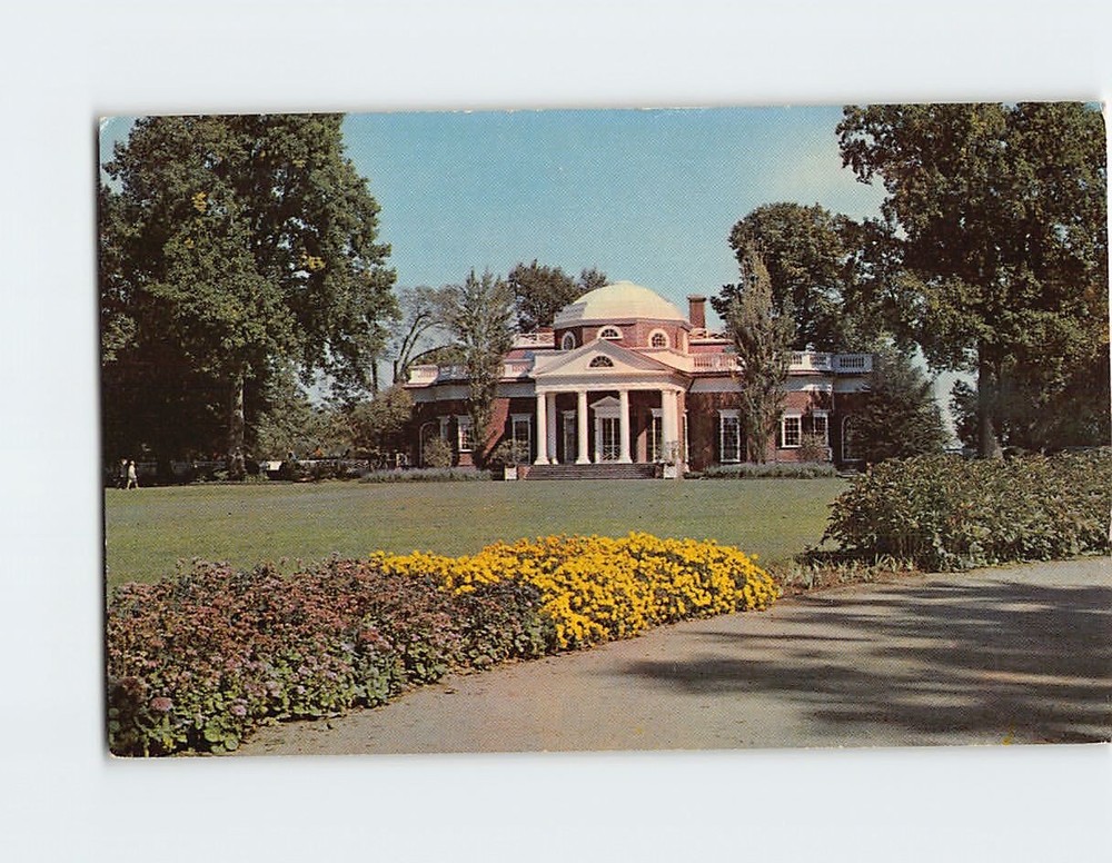 Postcard Monticello Charlottesville Virginia USA