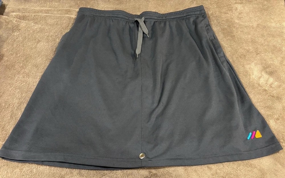 MOD Classic SportSkirt Gray Skort Large Active Modest Workout Tennis Golf Gym