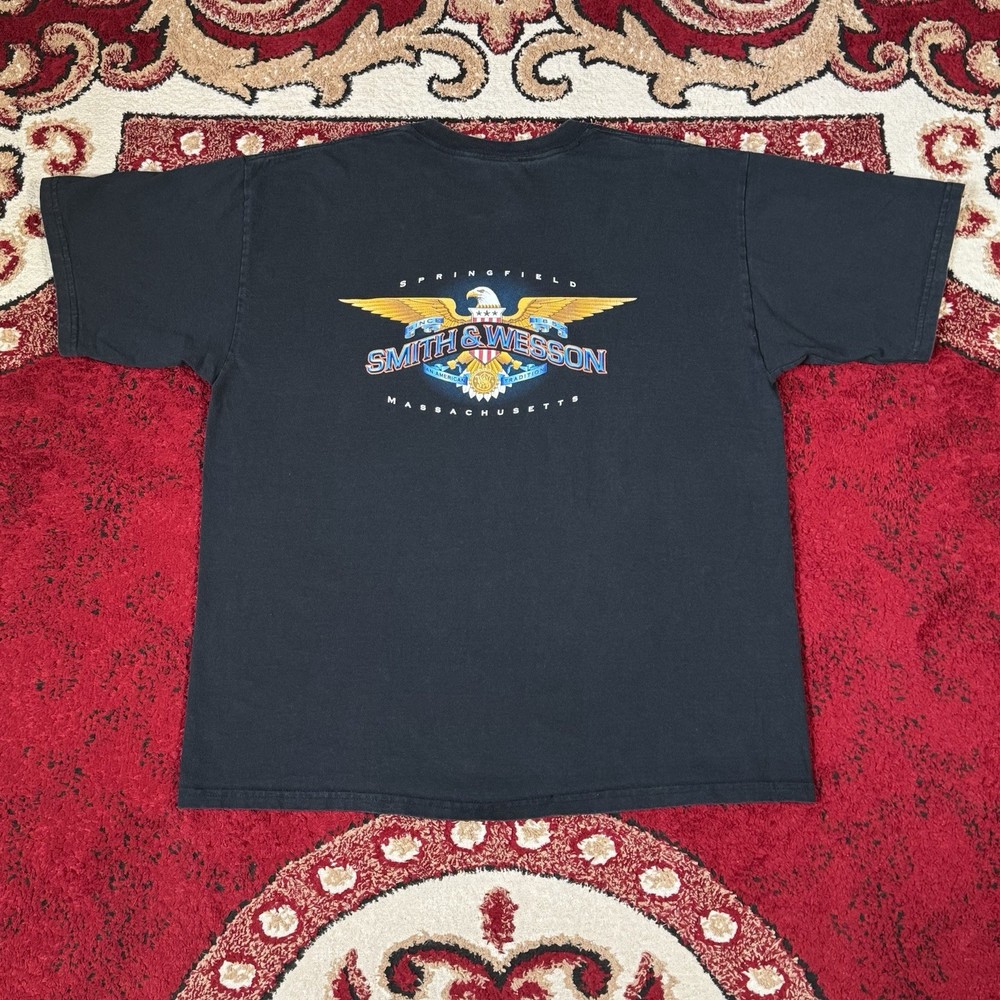 Vintage 90s-Y2K Smith & Wesson Firearms Eagle Gun Springfield T Shirt Size XL
