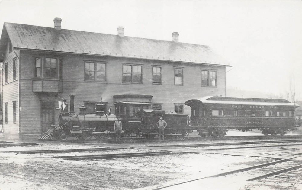 RPPC Orbisonia PA East Broad Top Train Railroad Depot Station Photo Postcard F32