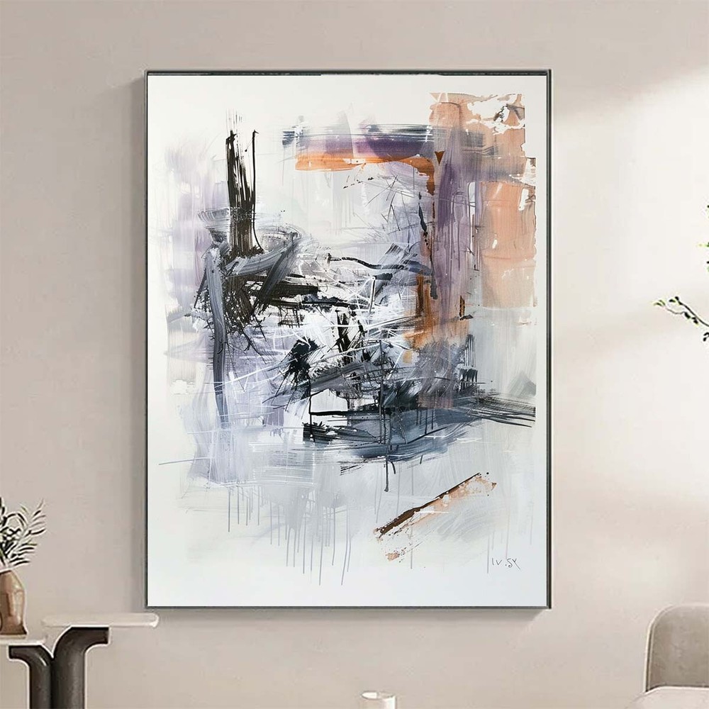 Abstract Wall Art Hand Painted Oil Painting On Canvas Thick Textured Art #024