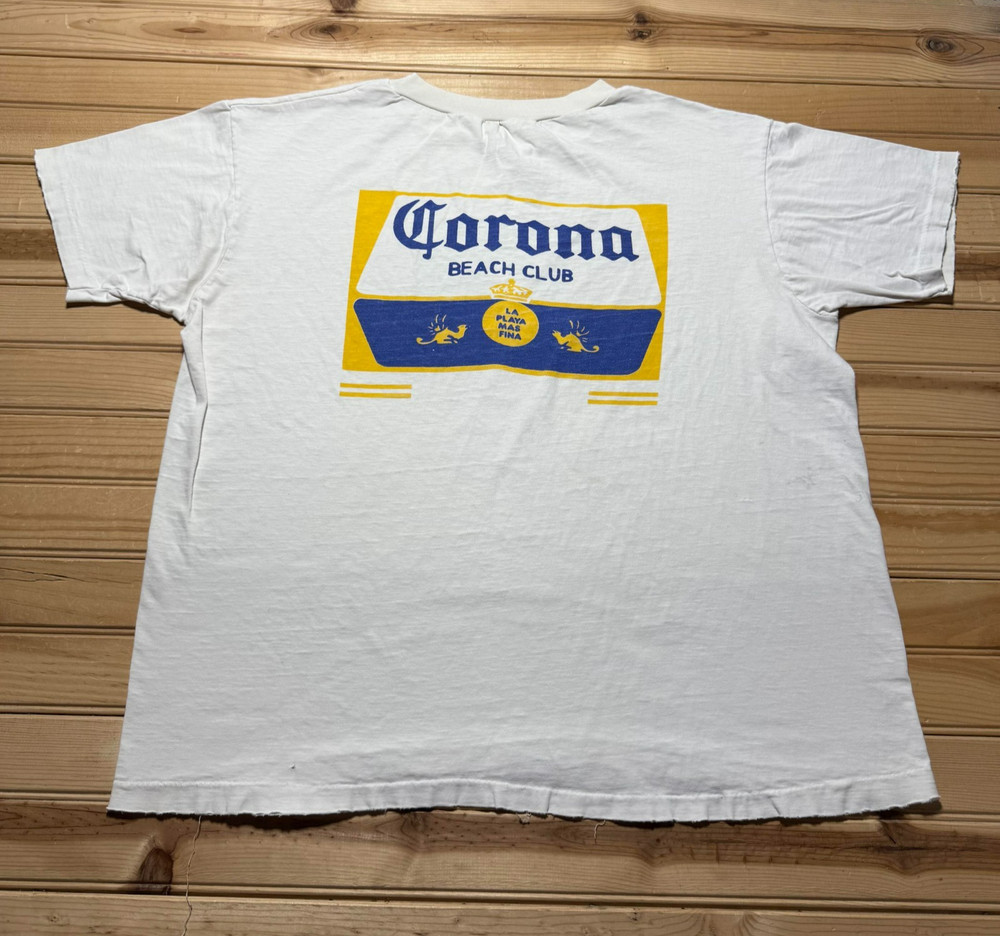 Vintage 90s Corona Beer Beach Club Acapulco Mexico Single Stitch T-Shirt XL