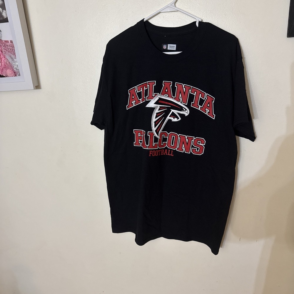 Atlanta Falcons T-Shirt Men's L Black Majestic Short Sleeve