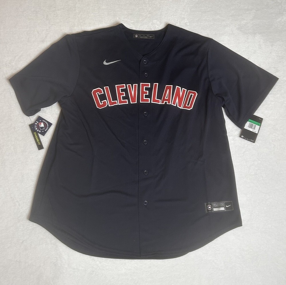 Nike Cleveland Guardians Away Navy Blue Baseball Jersey Men’s Size XL