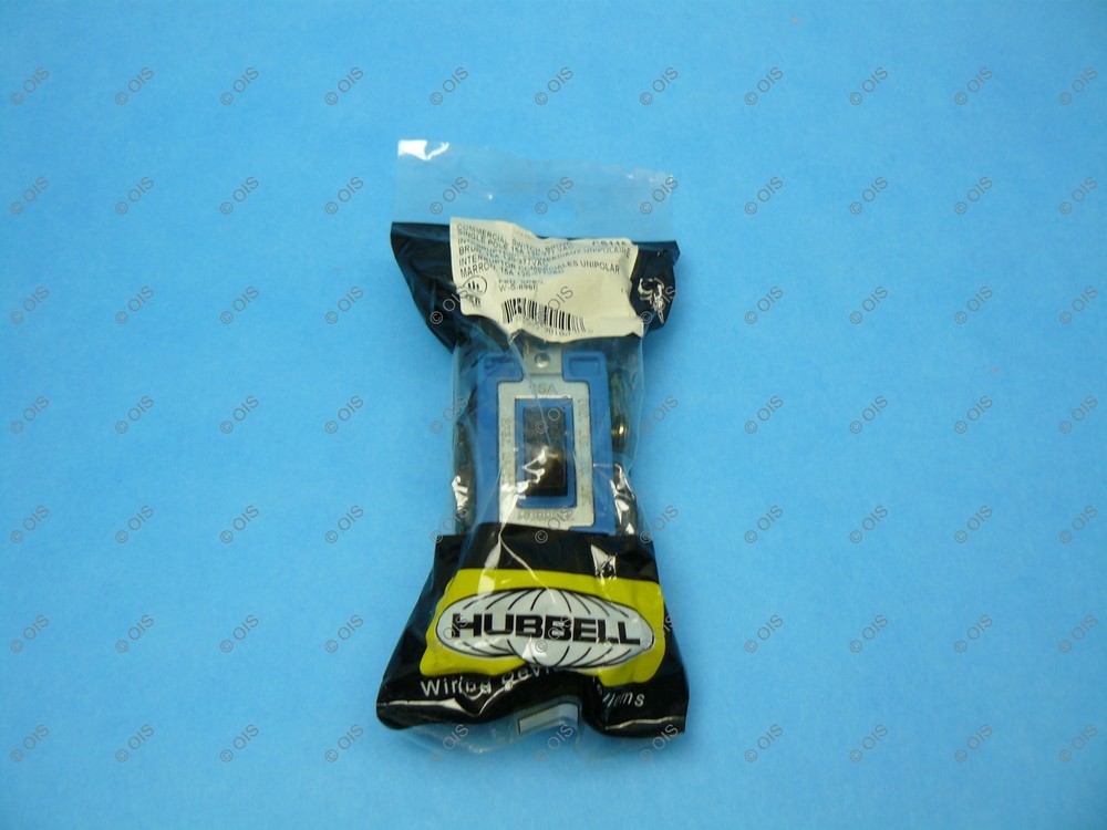 Hubbell CS115 Commercial AC Switch 15 Amp 120-277VAC SPST Brown Spec Grade NIB-image