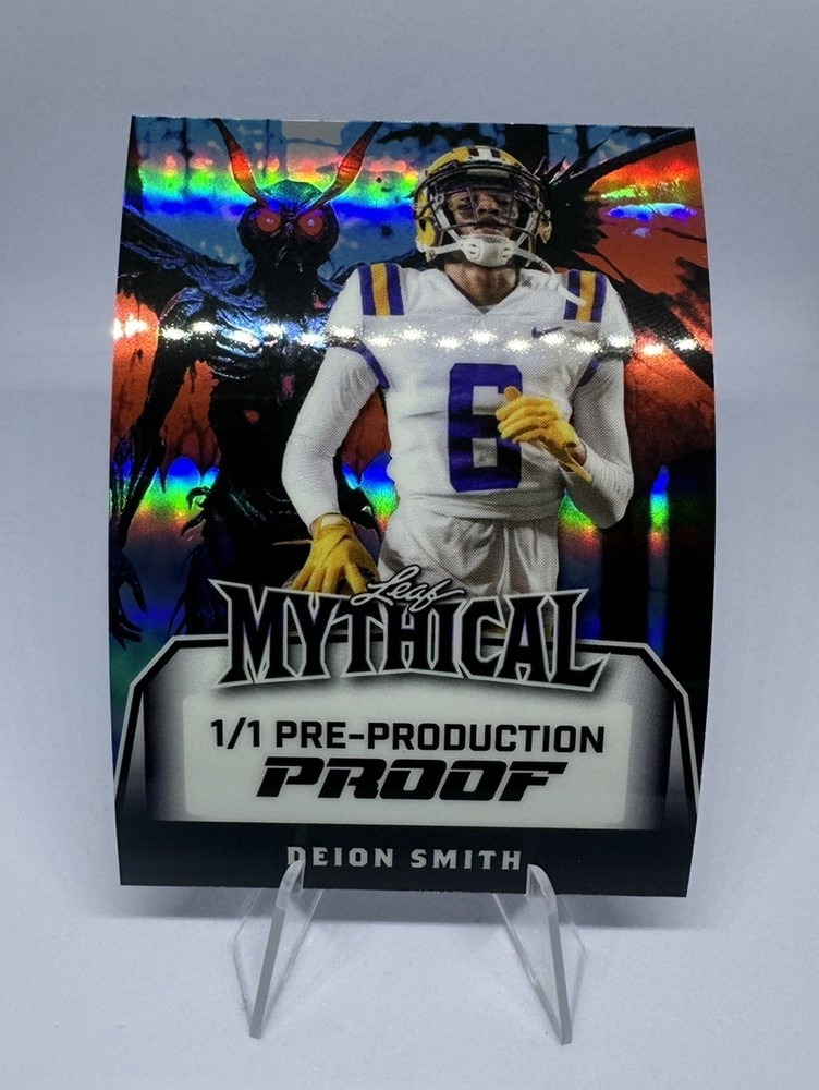 Leaf Mythical Deion Smith LSU Tigers Football Pre-Production Proof 1/1 MOTH MAN
