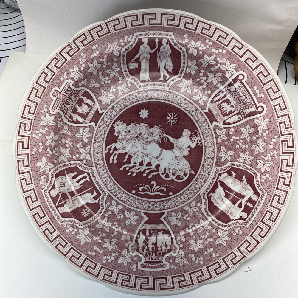 The Spode Archive Collection Greek Round Plate Traditions Series Red 10.5