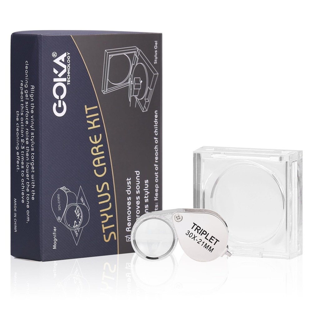 Anti-Static Turntable Stylus Cleaner with 30X Magnifier for Vinyl Records  