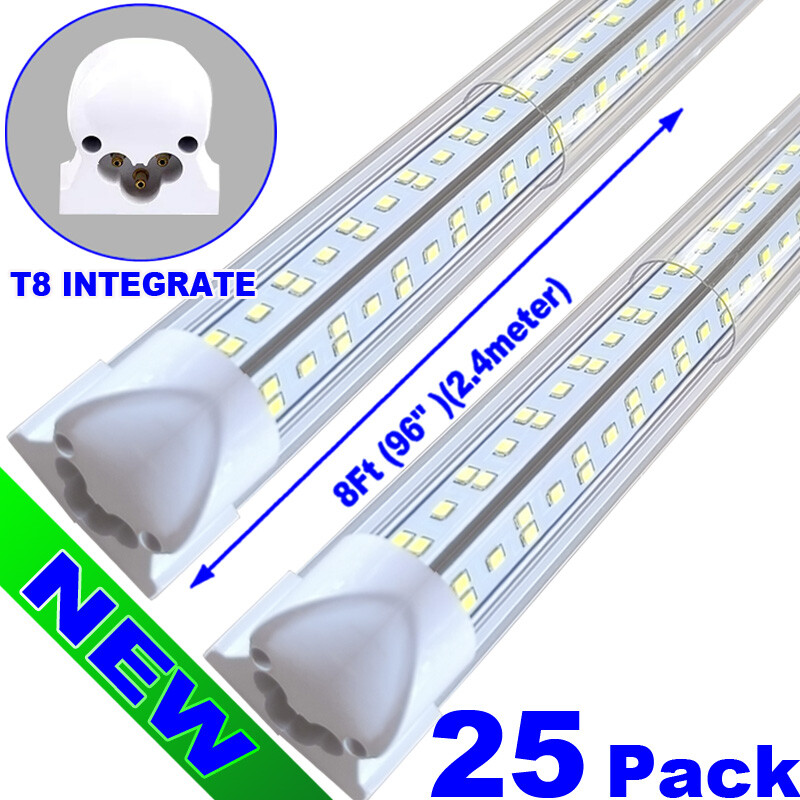 LED Tube Lights V-shaped  8Ft Bar Lamp Integrated Fixture LED Shop Light 144w