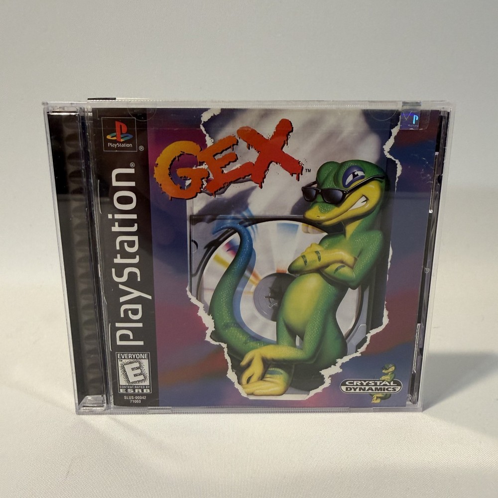 Gex PS1 Crystal Dynamics Platformer Action Adventure Video Game CIB Reg Card