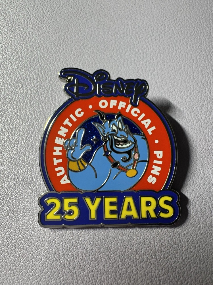 2025 Disney Parks 25th Anniversary Pin Trading Mystery Pin Featuring Genie from Aladdin