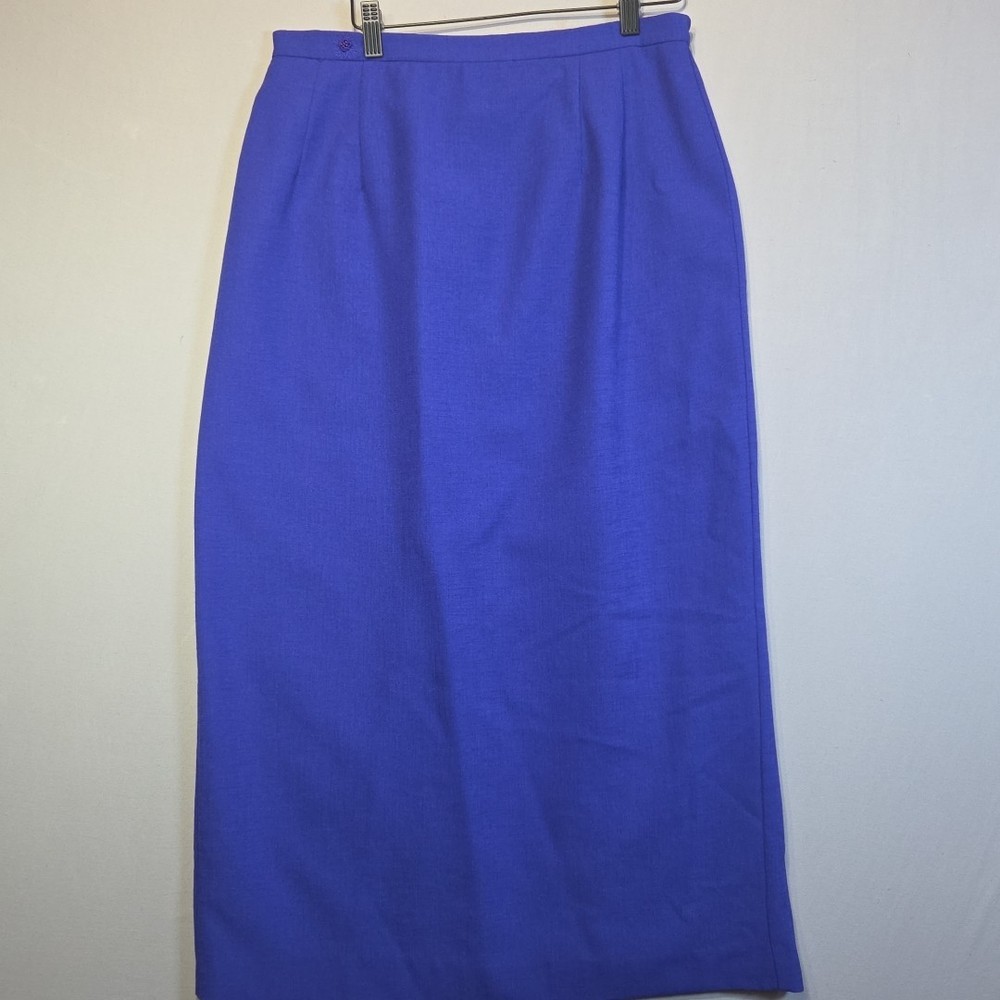 Plaza South Women’s Purple Straight Pencil Skirt Size 12 Embroidered Beaded Acce
