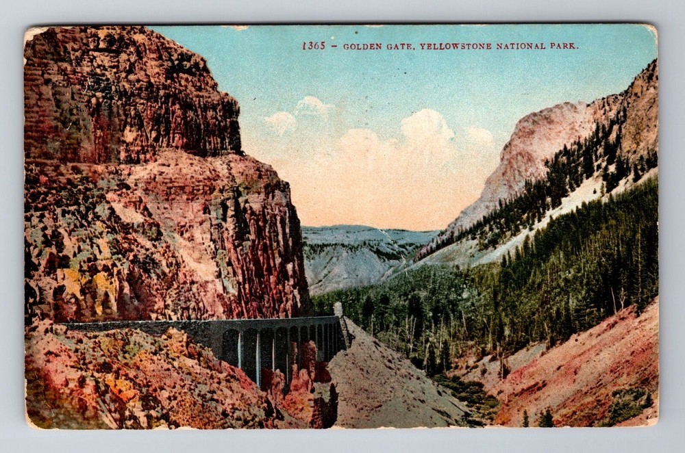Park County WY-Wyoming, Golden Gate Canyon, Yellowstone c1920 Vintage Postcard