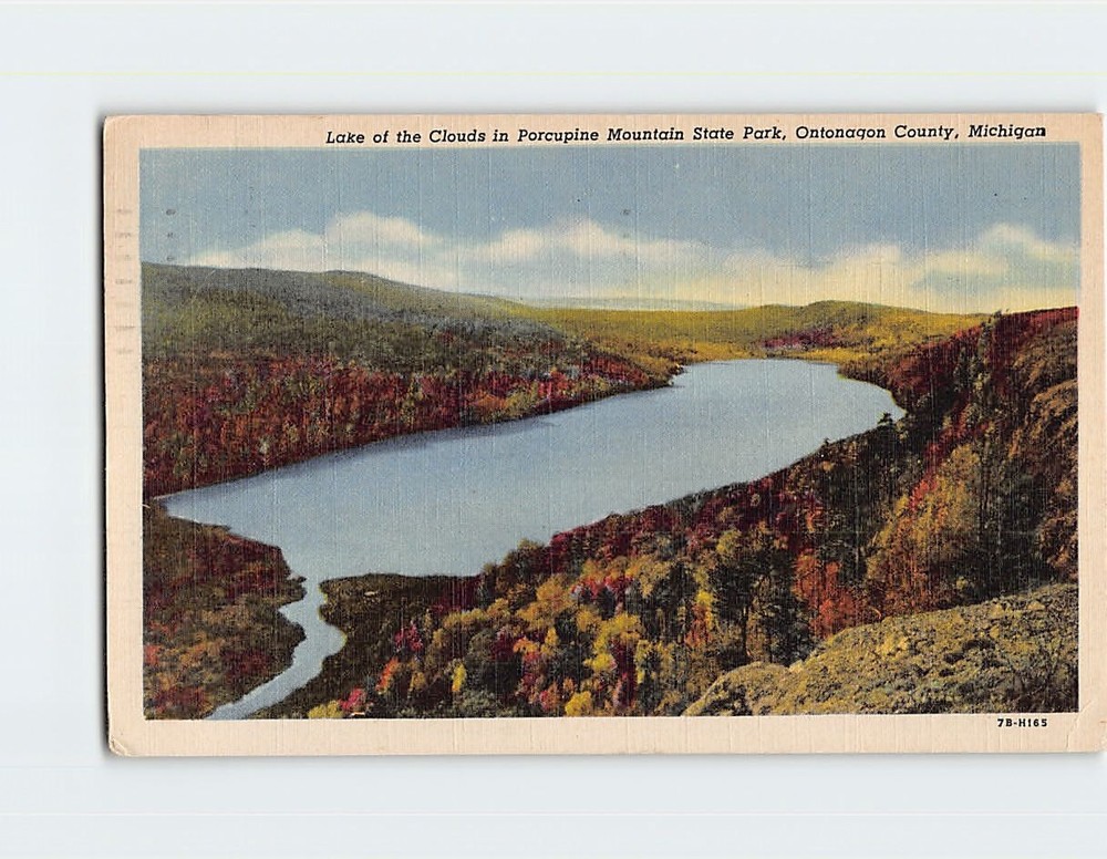 Postcard Lake Of The Clouds In Porcupine Mountain State Park Ontonagon County MI