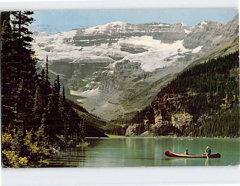 Postcard Lake Louise & Victoria Glacier Banff National Park Alberta Canada