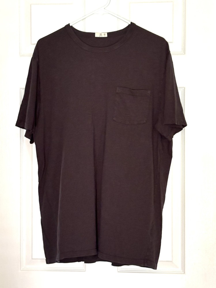 HUCKBERRY FLINT & TINDER Pocket T-Shirt Mens Sz XL Tall Grey Short Sleeve Casual