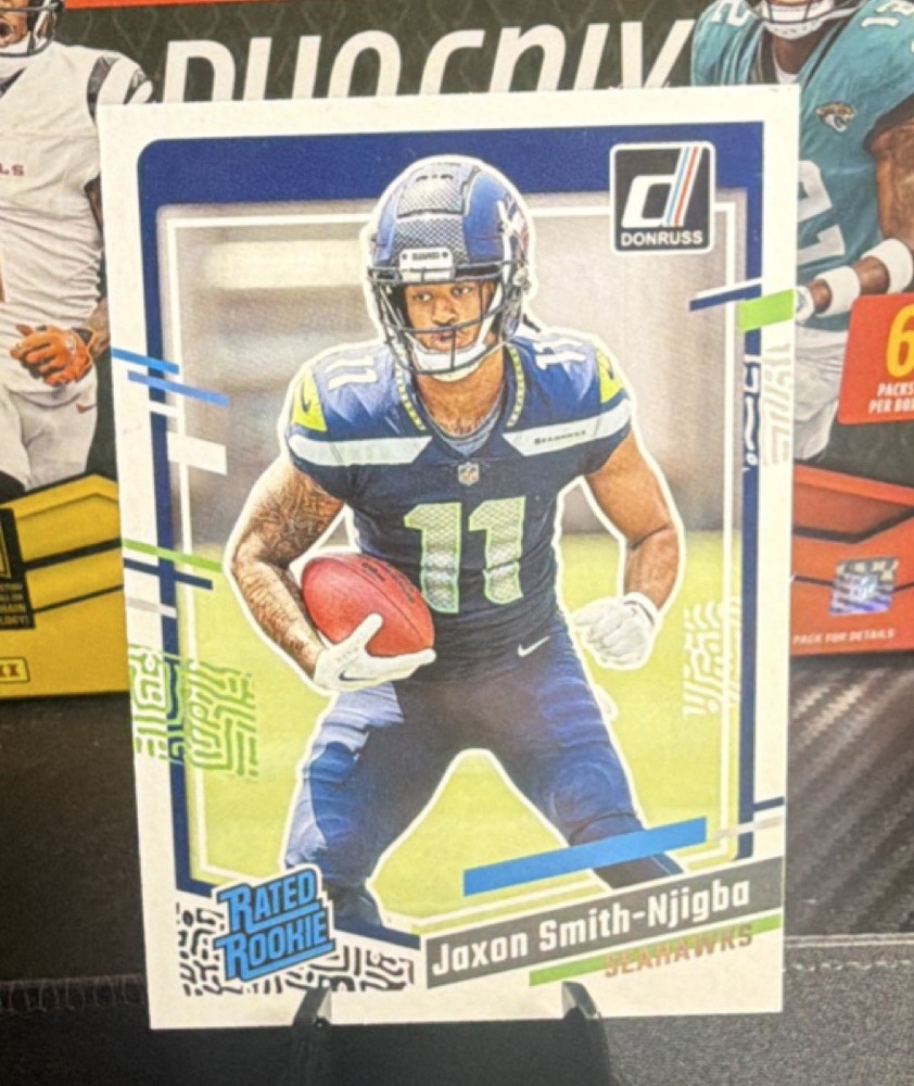 2023 Panini Donruss Rated Rookie Jaxon Smith-Njigba #390 Seahawks NFL Card
