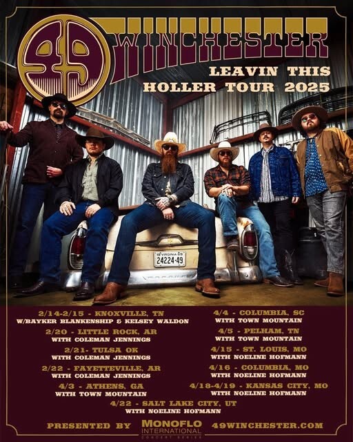 49 Winchester Leavin This Holler Tour 2025 Performance Scheduled Home Decor Sign