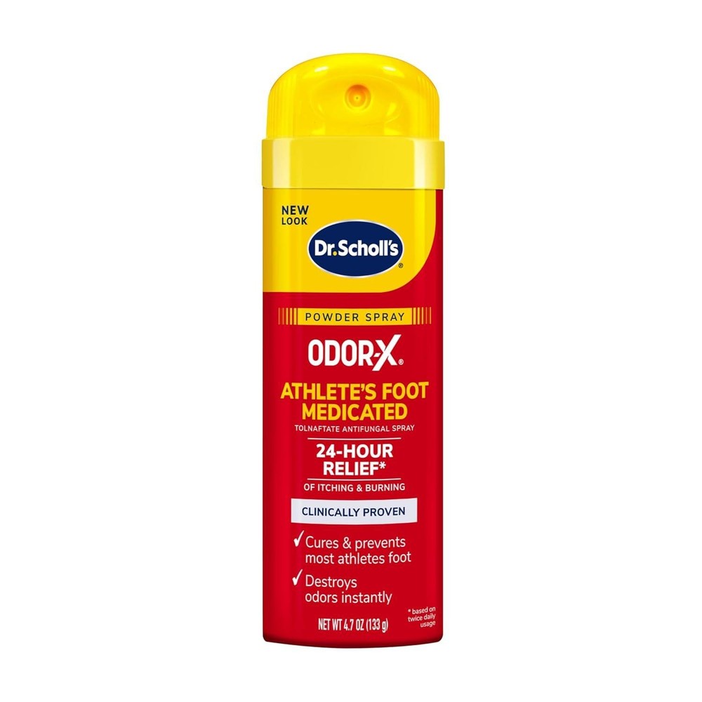 Dr Scholls Odor X Athletes Foot Powder Spray 4.7 Oz 24Hr Odor Protection