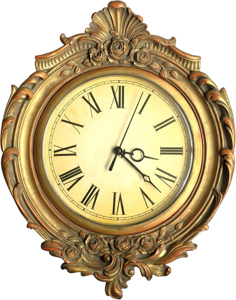 Vintage European Retro Wall Clock Battery Operated Decorative Home Decor