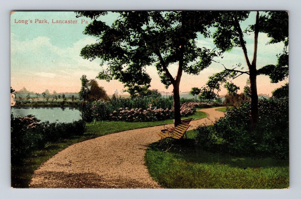 Lancaster PA-Pennsylvania, Long's Park, Antique, Vintage c1911 Souvenir Postcard