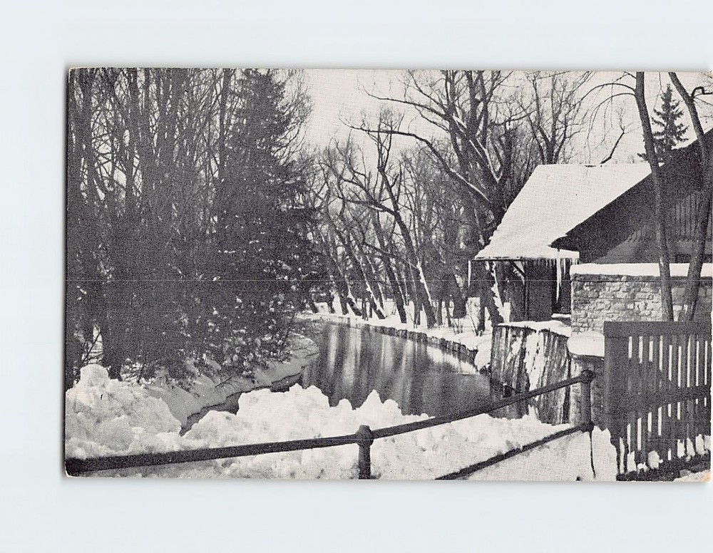 Postcard Around the Bend in Winter Cazenovia Lake New York USA